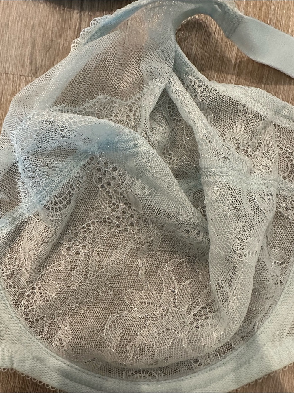 Wacoal Sheer Lace Underwire Trio - White, Navy, Light Blue - Picture 3 of 10